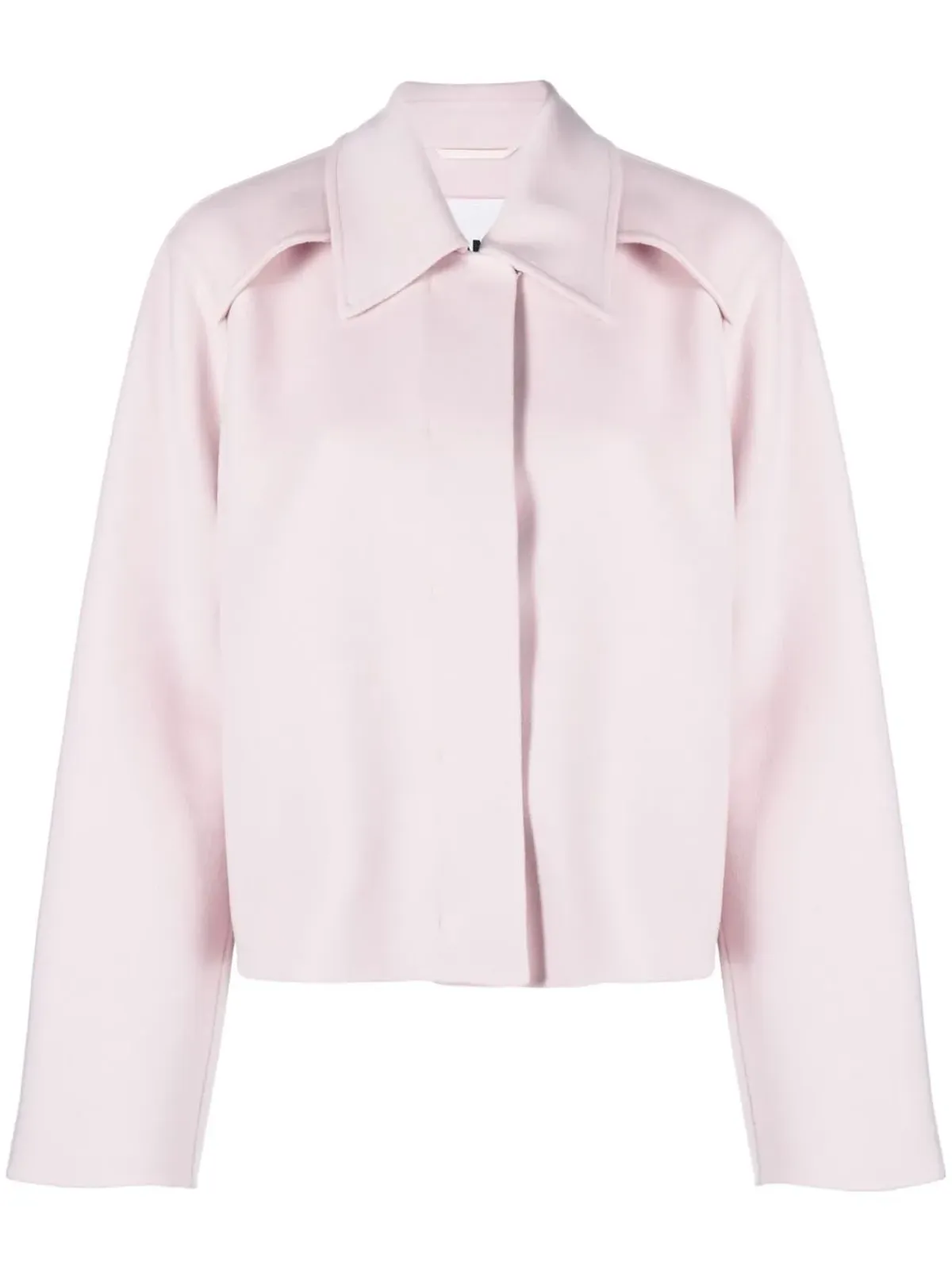 Jil Sander 襟付きウールジャケット ピンク - 画像1