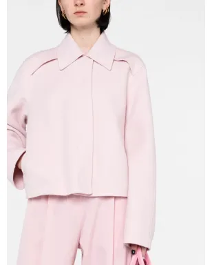Jil Sander 襟付きウールジャケット ピンク - サムネイル5