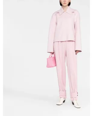 Jil Sander 襟付きウールジャケット ピンク - サムネイル2