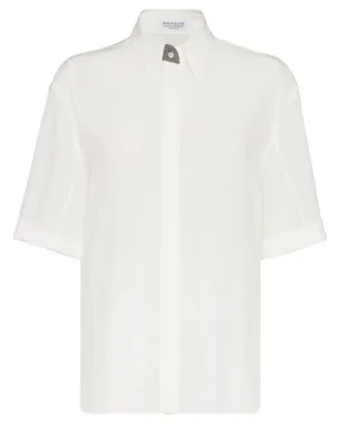 Brunello Cucinelli プレシャスボタンホールシャツ - ホワイト - サムネイル1
