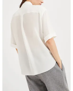 Brunello Cucinelli プレシャスボタンホールシャツ - ホワイト - サムネイル4