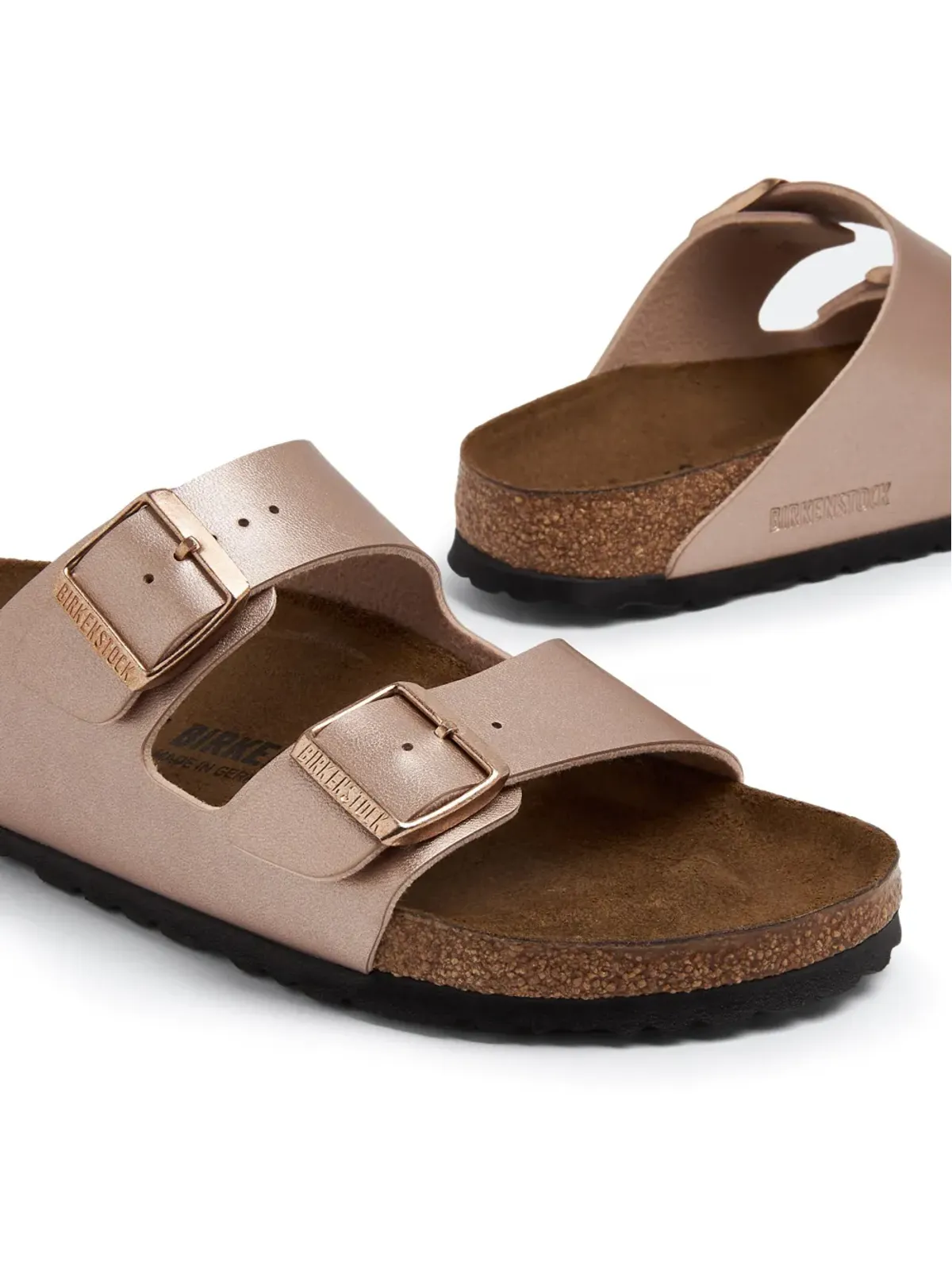 Birkenstock Birko-Flor レザー・スライド - 画像4