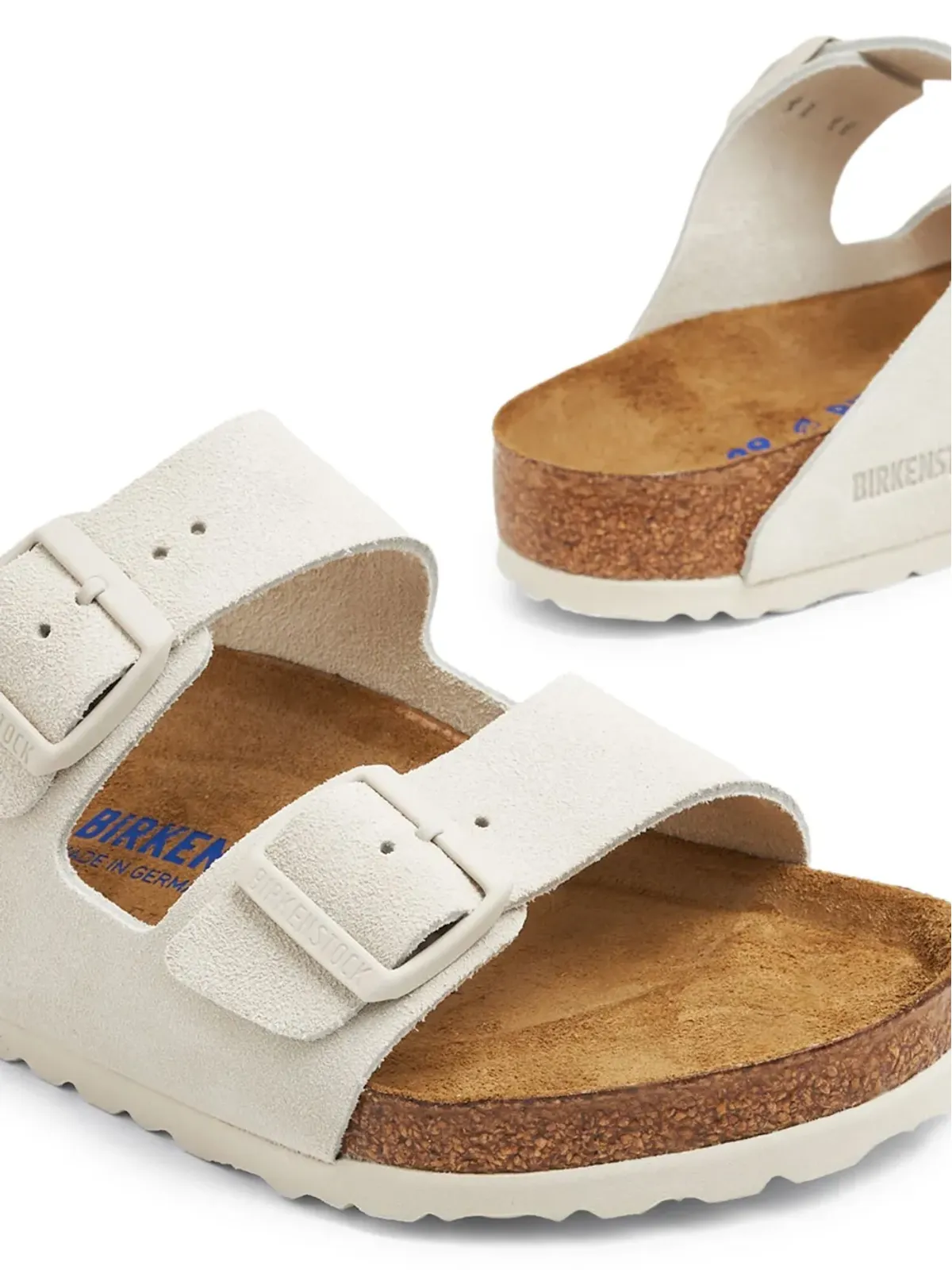 Birkenstock アリゾナ スウェード サンダル - ホワイト - 画像4
