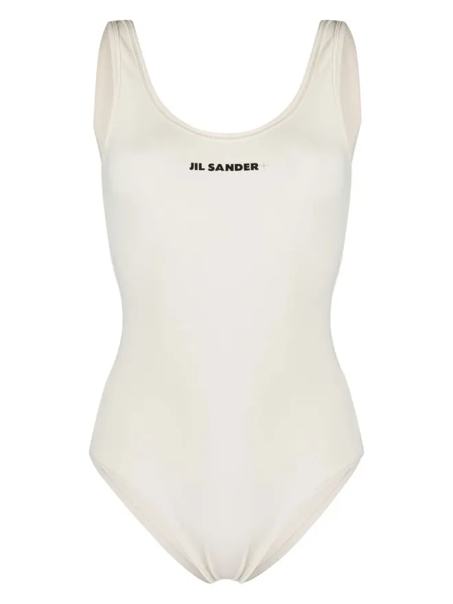 Jil Sander Jil Sander スクープバック ロゴプリント ワンピース水着の商品画像