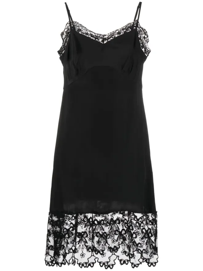 Simone Rocha Simone Rocha ノースリーブ レースヘム ドレスの商品画像