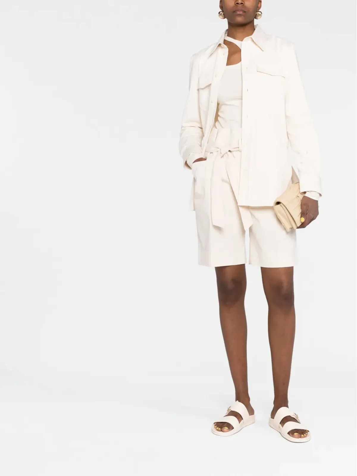 TOTEME ベルト付きハイウェストショーツ - 画像2