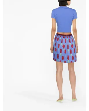 Versace Jeans Couture ロゴ入りウエストバンド付きプリーツミニスカート - サムネイル3