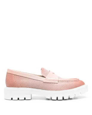 Santoni レザー ペニーローファー - ピンク - サムネイル1