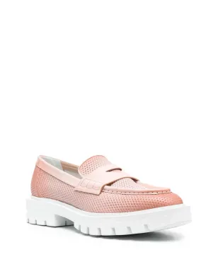 Santoni レザー ペニーローファー - ピンク - サムネイル2