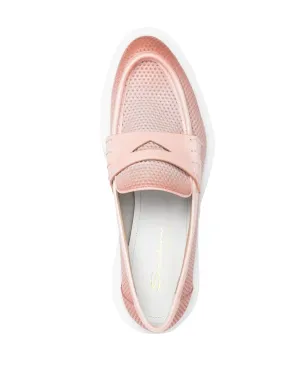 Santoni レザー ペニーローファー - ピンク - サムネイル4