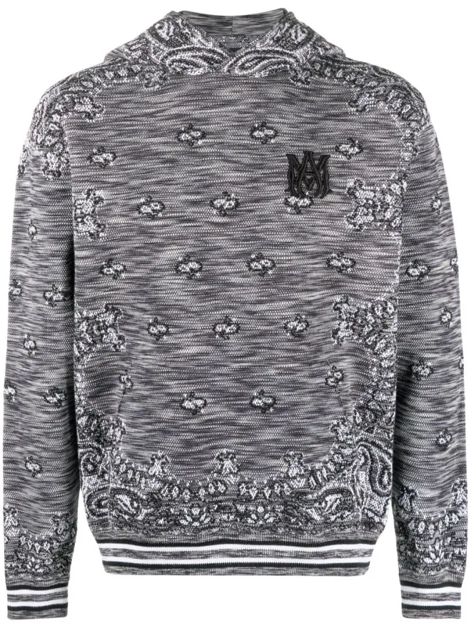 AMIRI AMIRI ロゴパッチ プルオーバー フーディの商品画像