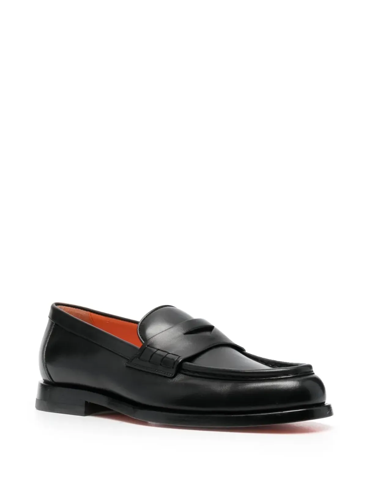 Santoni フラットレザー ローファー - 画像2