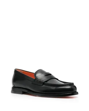 Santoni フラットレザー ローファー - サムネイル2