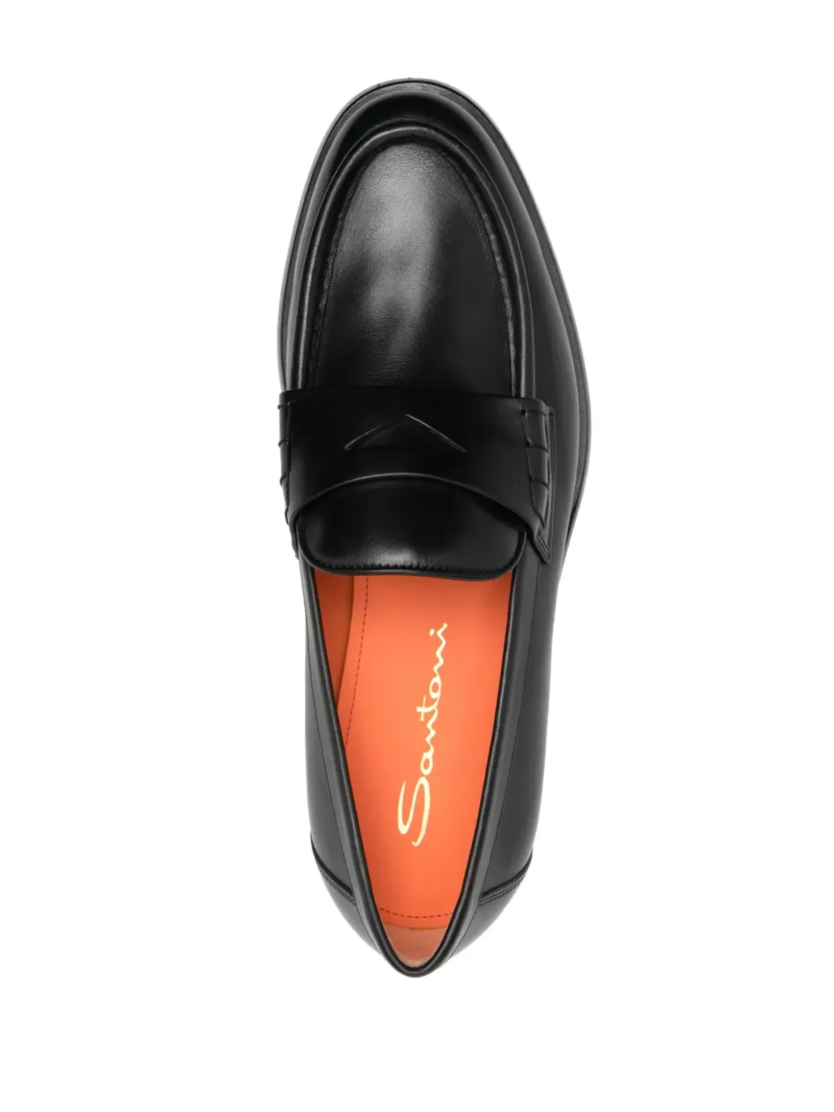Santoni フラットレザー ローファー - 画像4