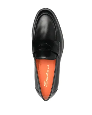 Santoni フラットレザー ローファー - サムネイル4