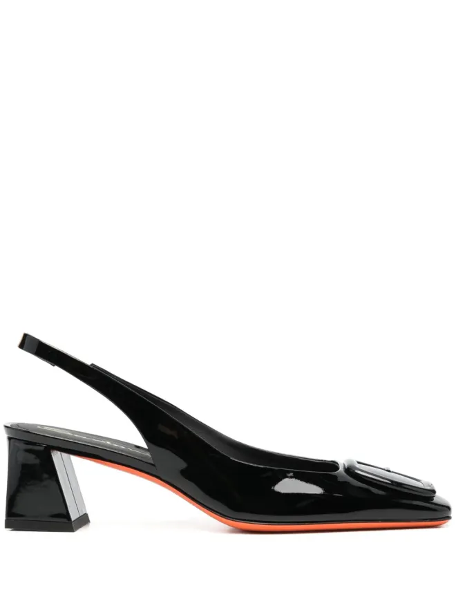Santoni Santoni サントーニ スリングバックストラップパンプス ブラックの商品画像