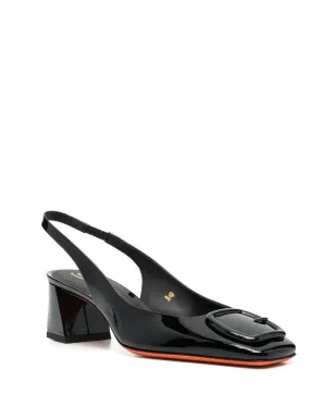 Santoni サントーニ スリングバックストラップパンプス ブラック - サムネイル2