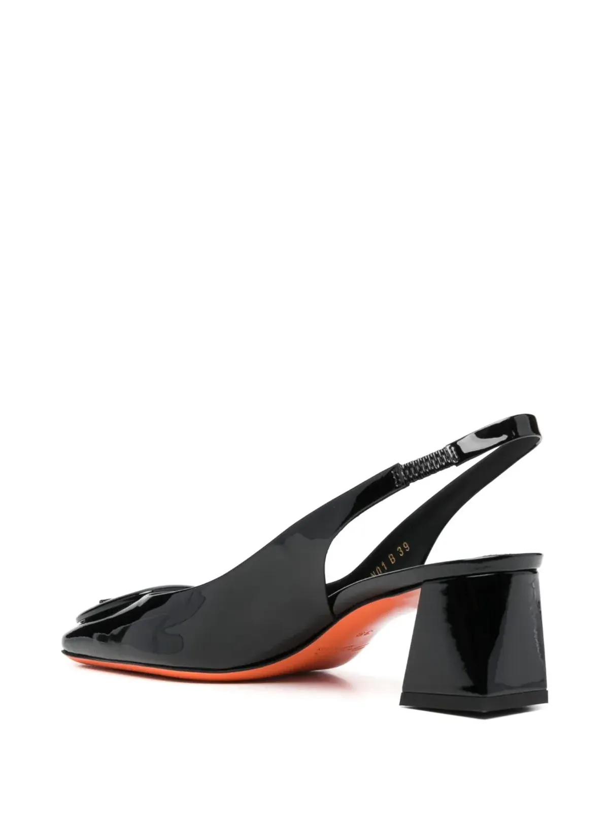 Santoni サントーニ スリングバックストラップパンプス ブラック - 画像3