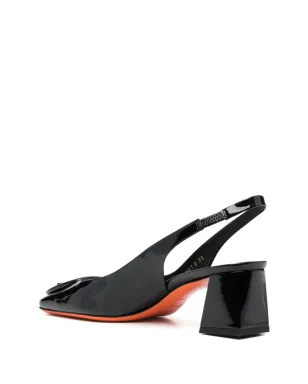 Santoni サントーニ スリングバックストラップパンプス ブラック - サムネイル3