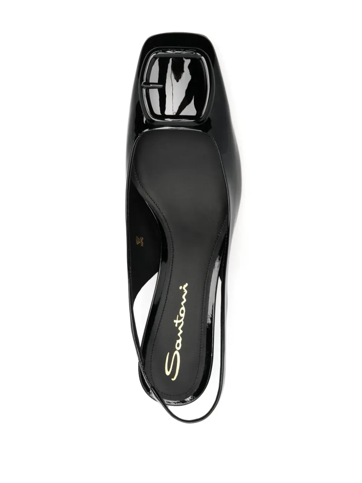 Santoni サントーニ スリングバックストラップパンプス ブラック - 画像4