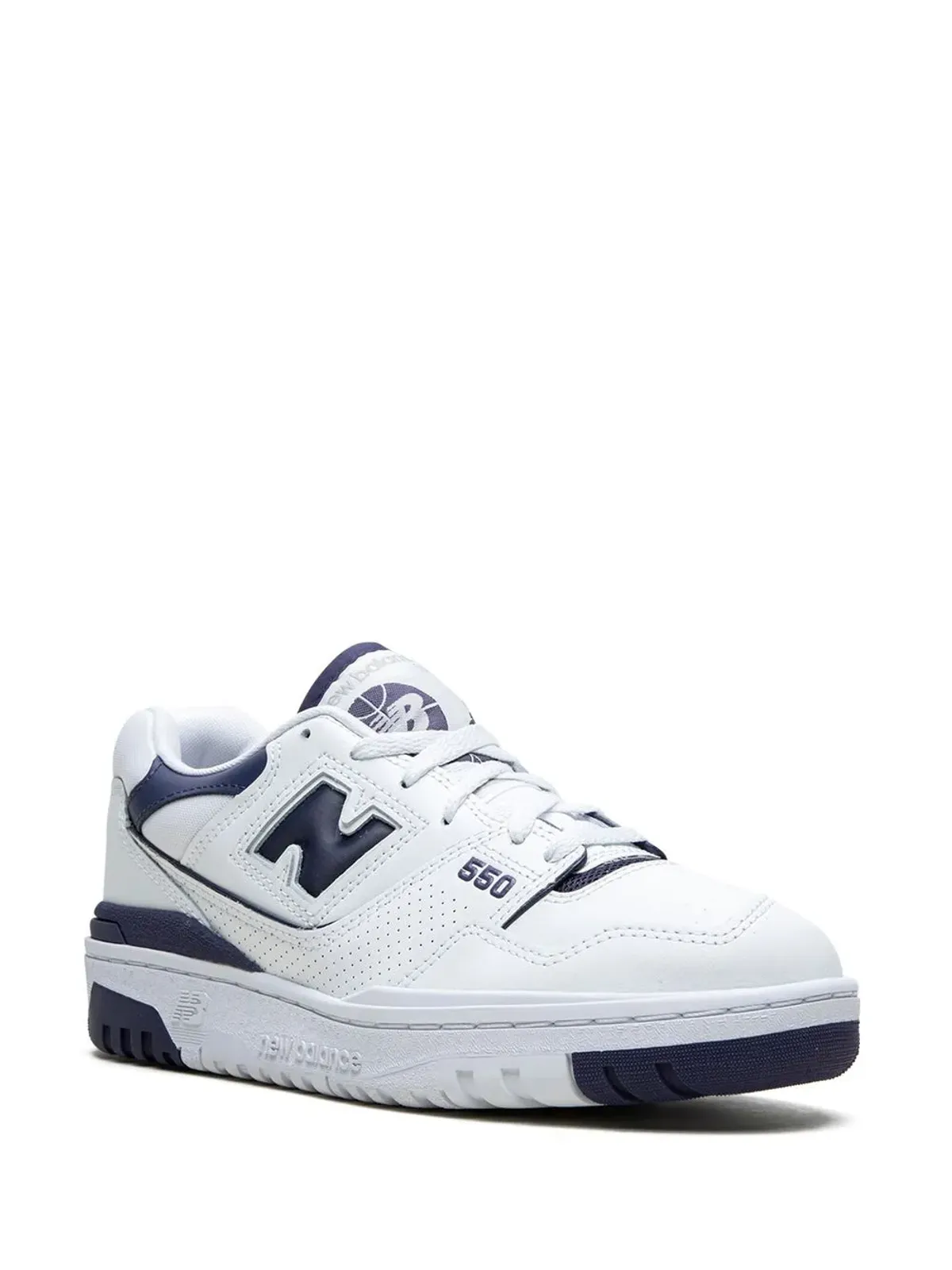 New Balance 550 ホワイト/ネイビー スニーカー - 画像2