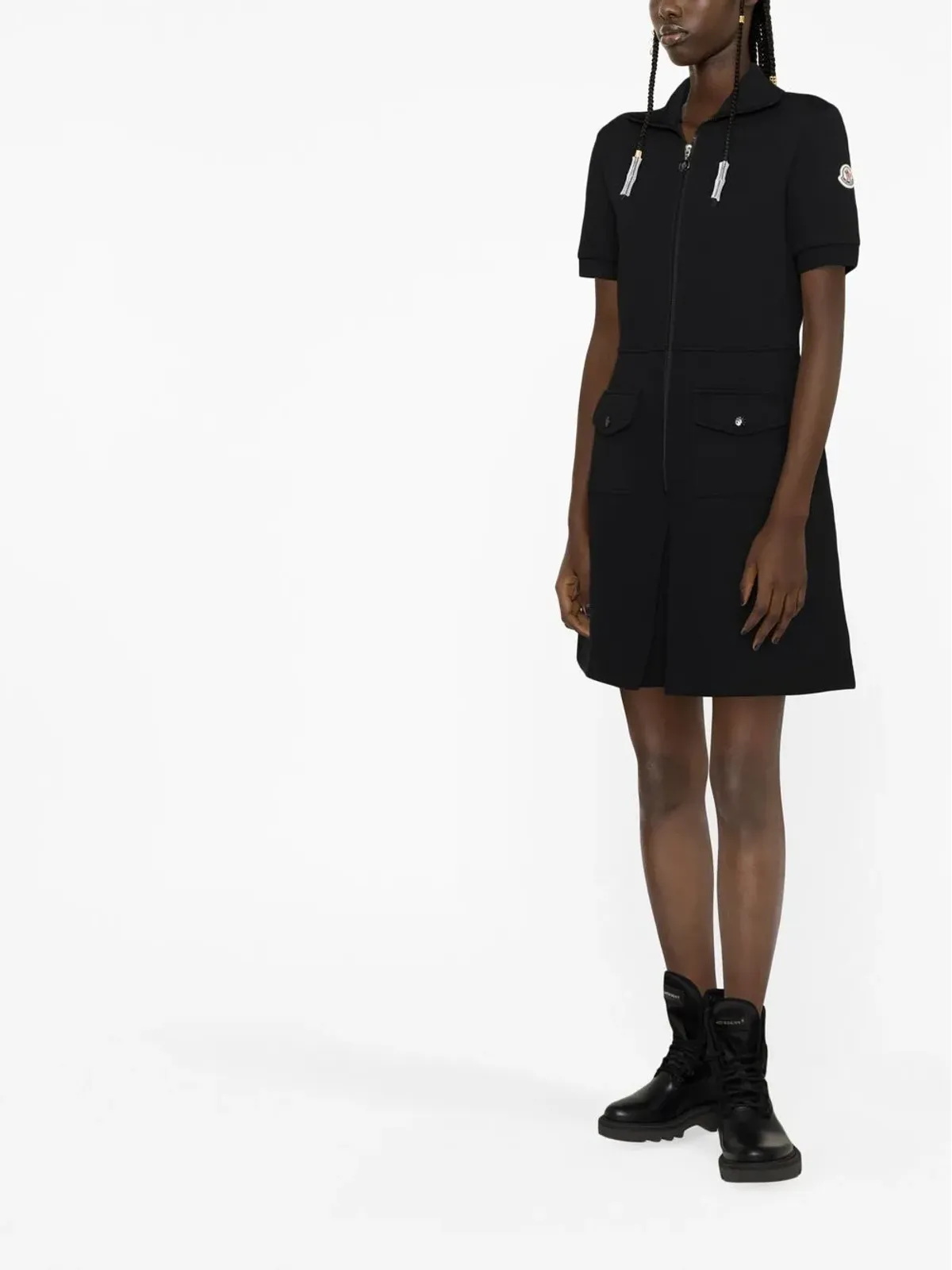 Moncler ジップドショートスリーブミニドレス - 画像4