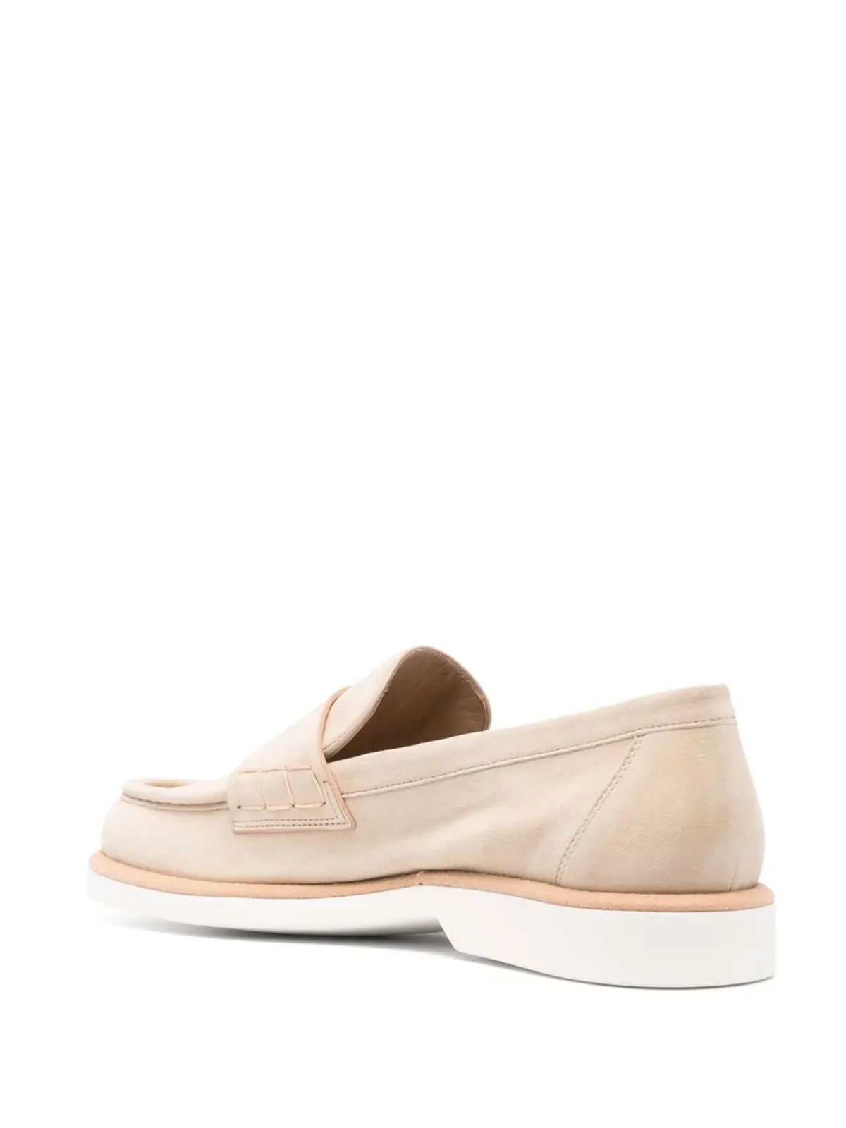 Santoni アーモンドトゥ・スエード ローファー - 画像3