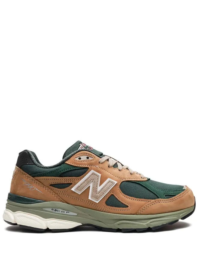 New Balance New Balance 990 v3 Made in USA タン/グリーン スニーカーの商品画像