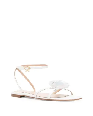 Gianvito Rossi エンベリッシュドレザー フラットサンダル - ホワイト - サムネイル2