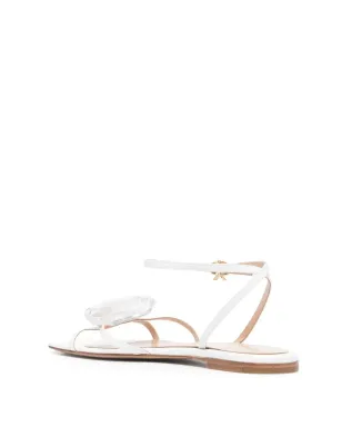 Gianvito Rossi エンベリッシュドレザー フラットサンダル - ホワイト - サムネイル3