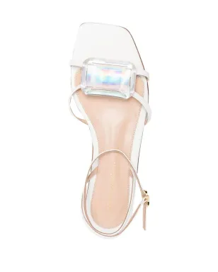 Gianvito Rossi エンベリッシュドレザー フラットサンダル - ホワイト - サムネイル4