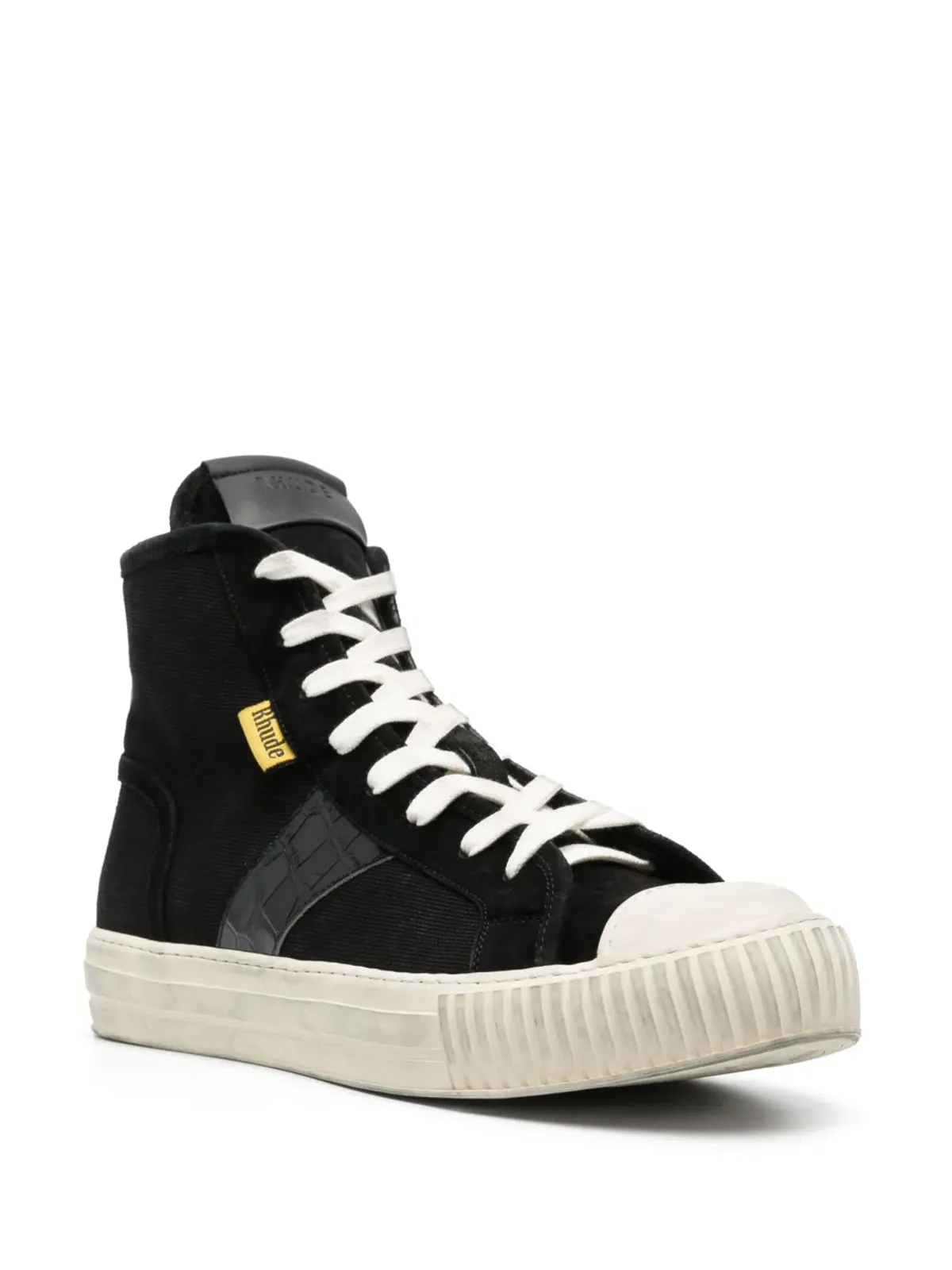 RHUDE Bel Airs ハイトップスニーカー - ブラック - 画像2