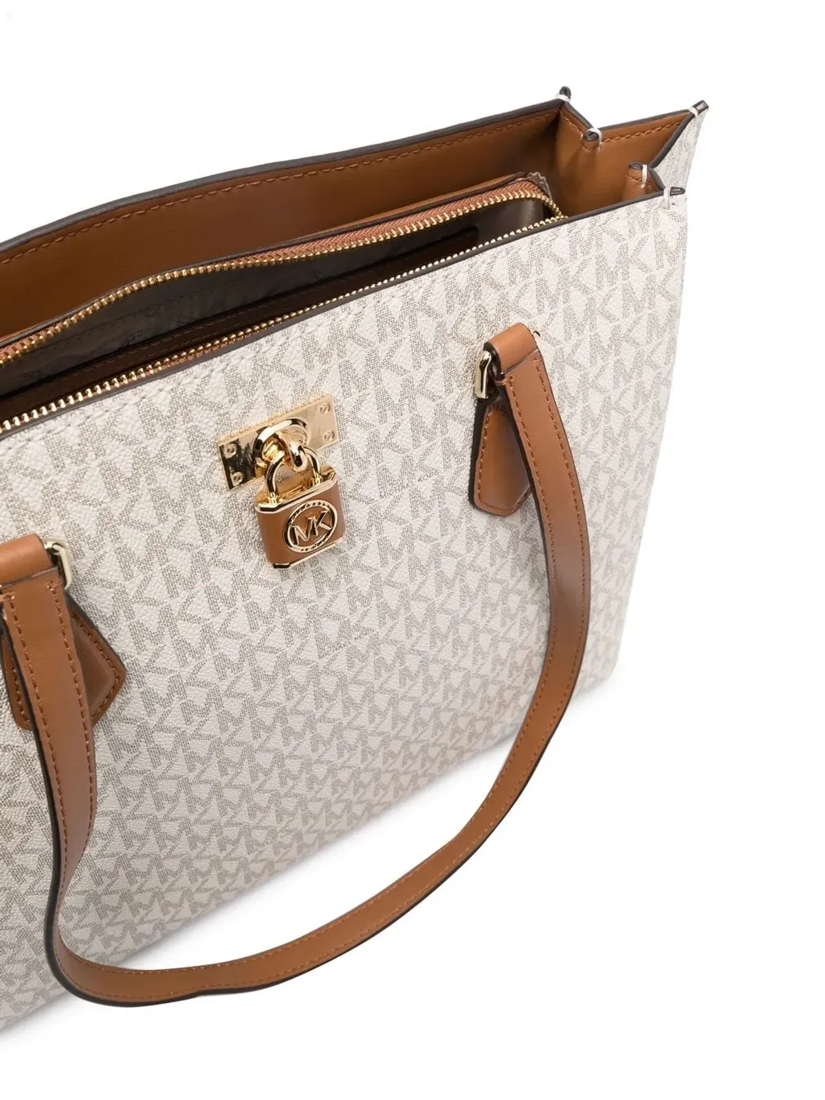 Michael Michael Kors モノグラム柄 ラージ トートバッグ（ニュートラル） - 画像5