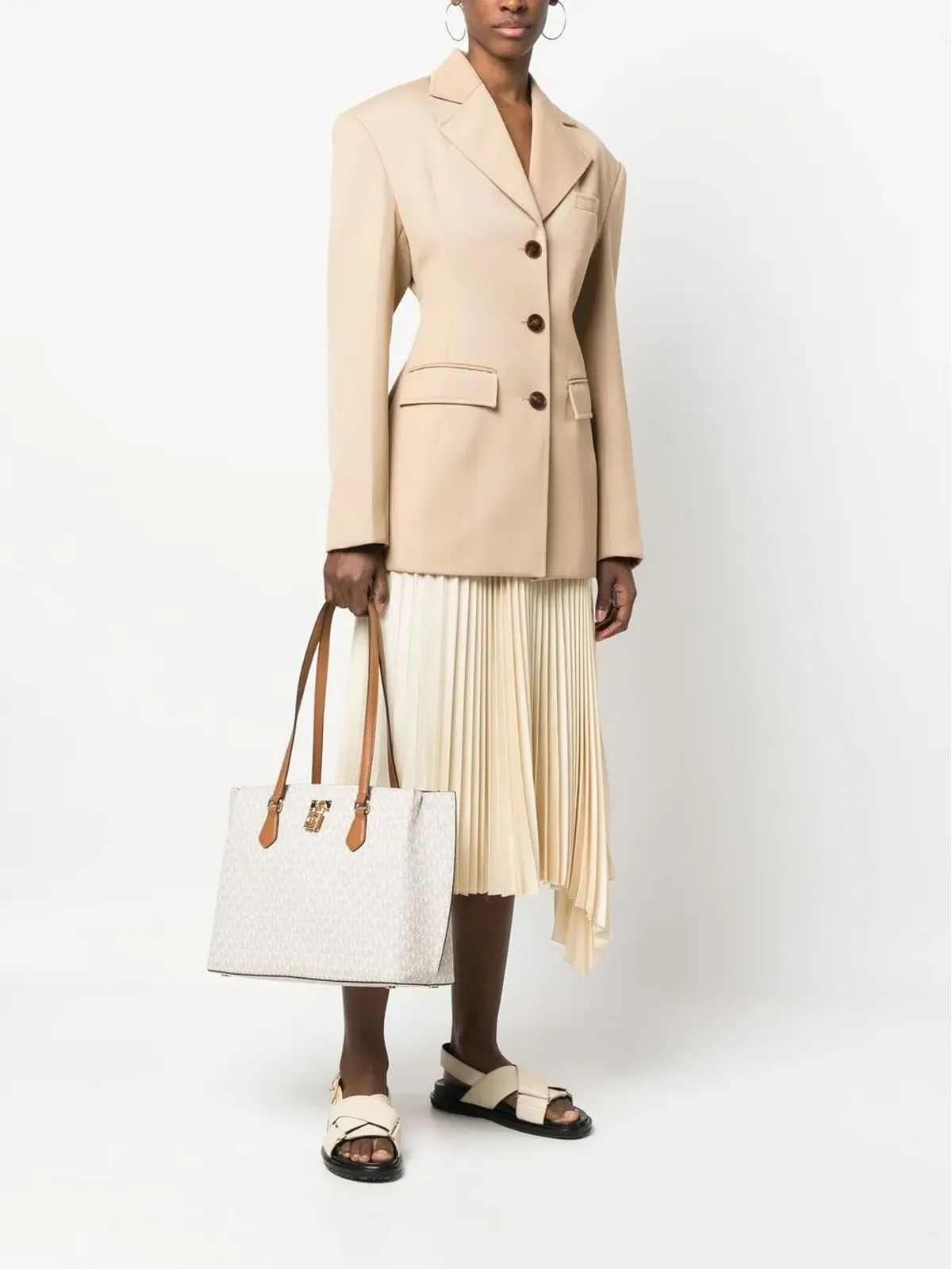 Michael Michael Kors モノグラム柄 ラージ トートバッグ（ニュートラル） - 画像2
