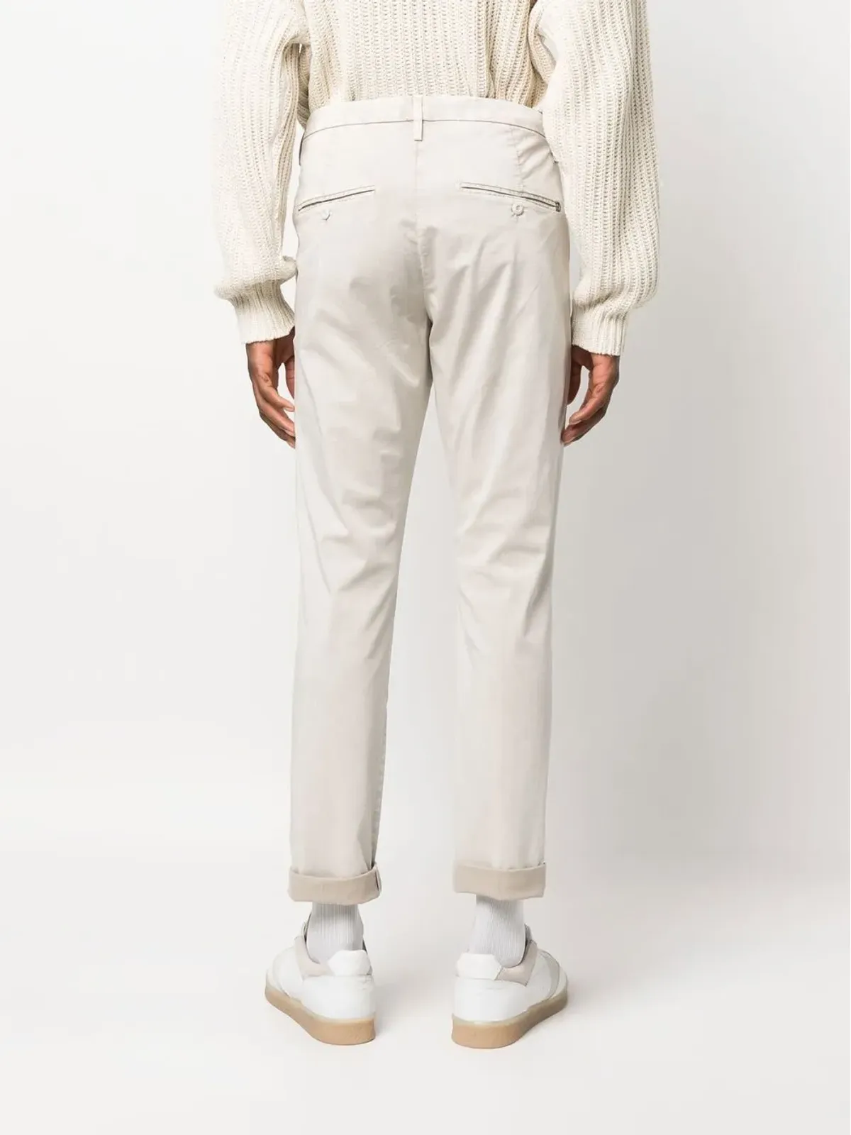 DONDUP クロップドコットンチノパンツ - 画像4