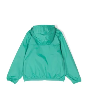 K Way Kids Le Vrai フード付きジップジャケット - Green - サムネイル2