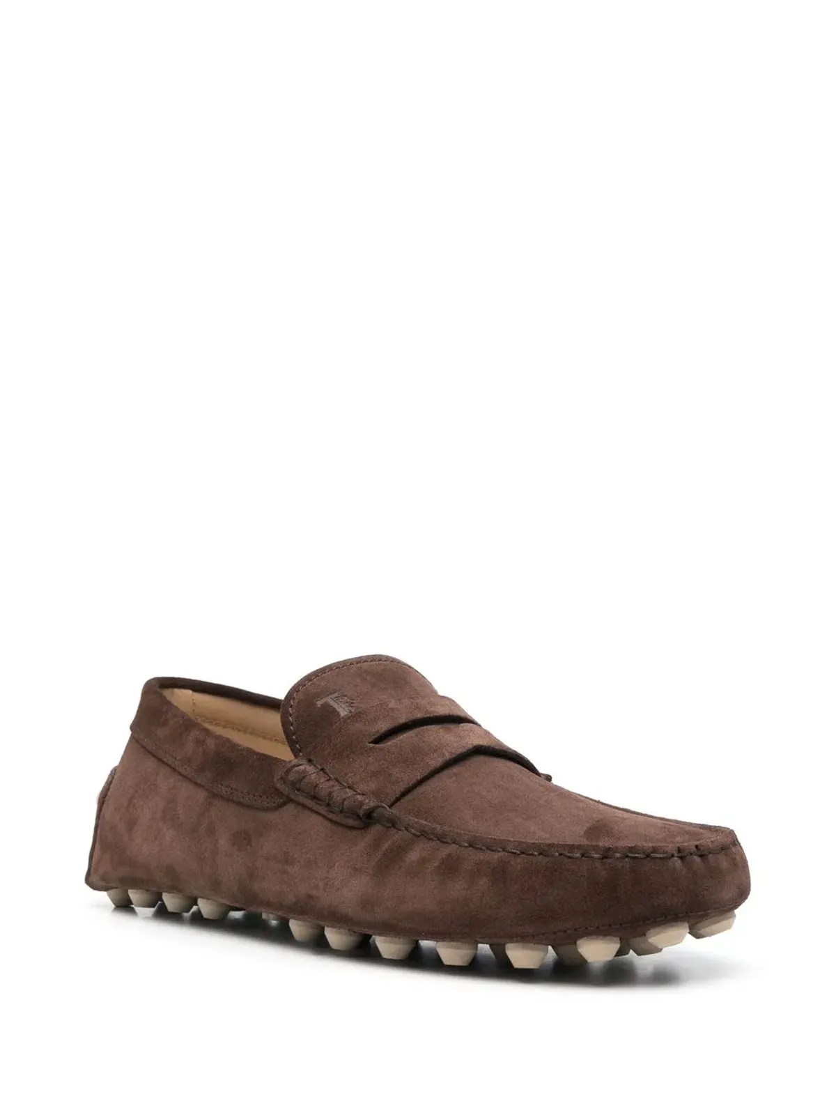 Tod's Gommino カーフスエード ローファー ブラウン - 画像2