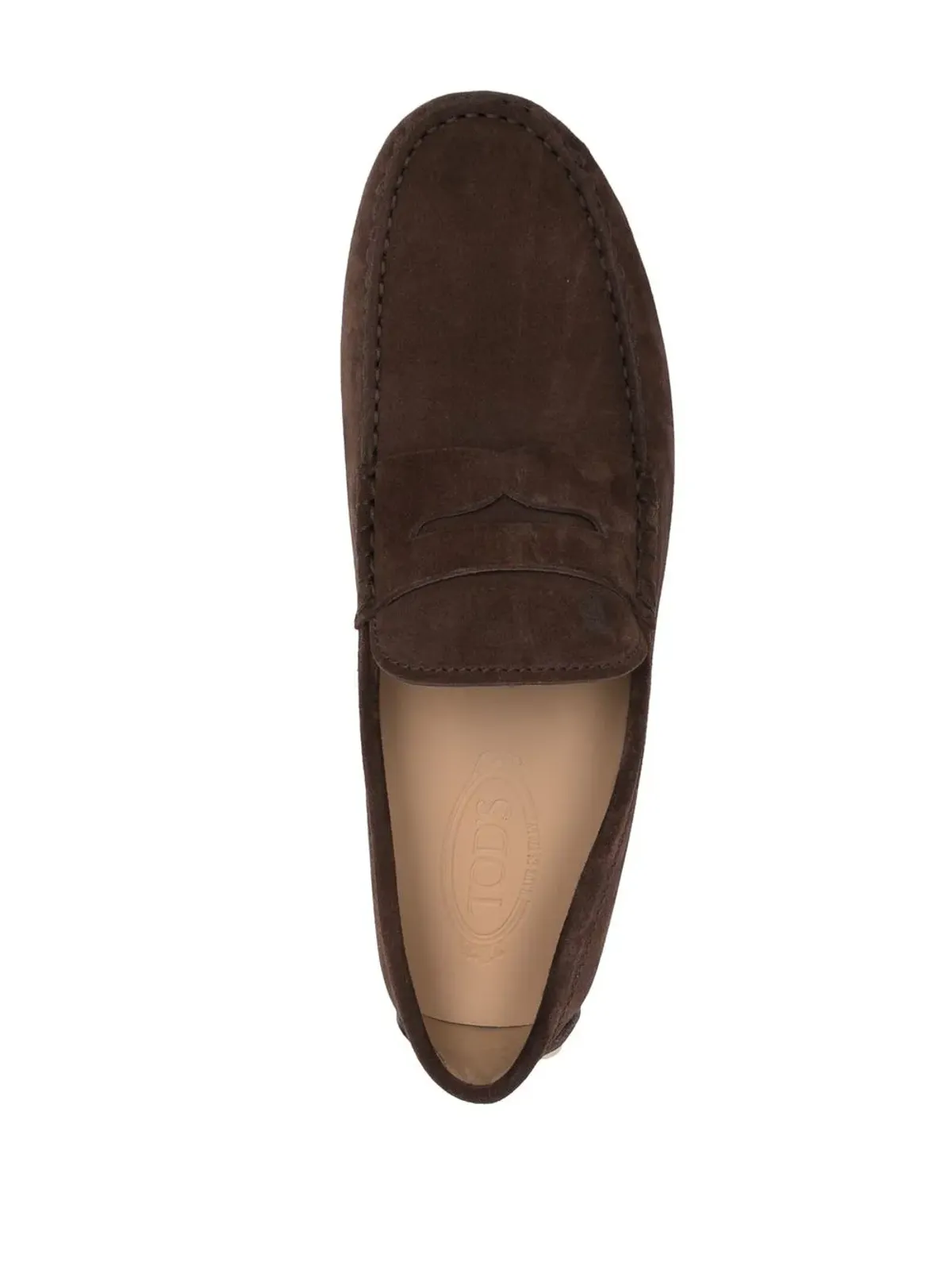 Tod's Gommino カーフスエード ローファー ブラウン - 画像4