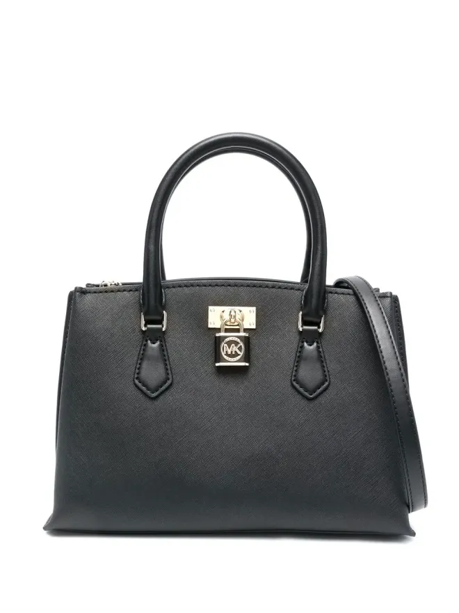 Michael Kors Michael Kors パドロックディテール レザー トートバッグ ブラックの商品画像