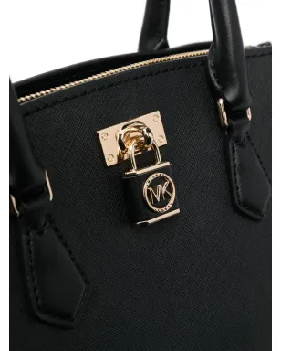 Michael Kors パドロックディテール レザー トートバッグ ブラック - サムネイル4