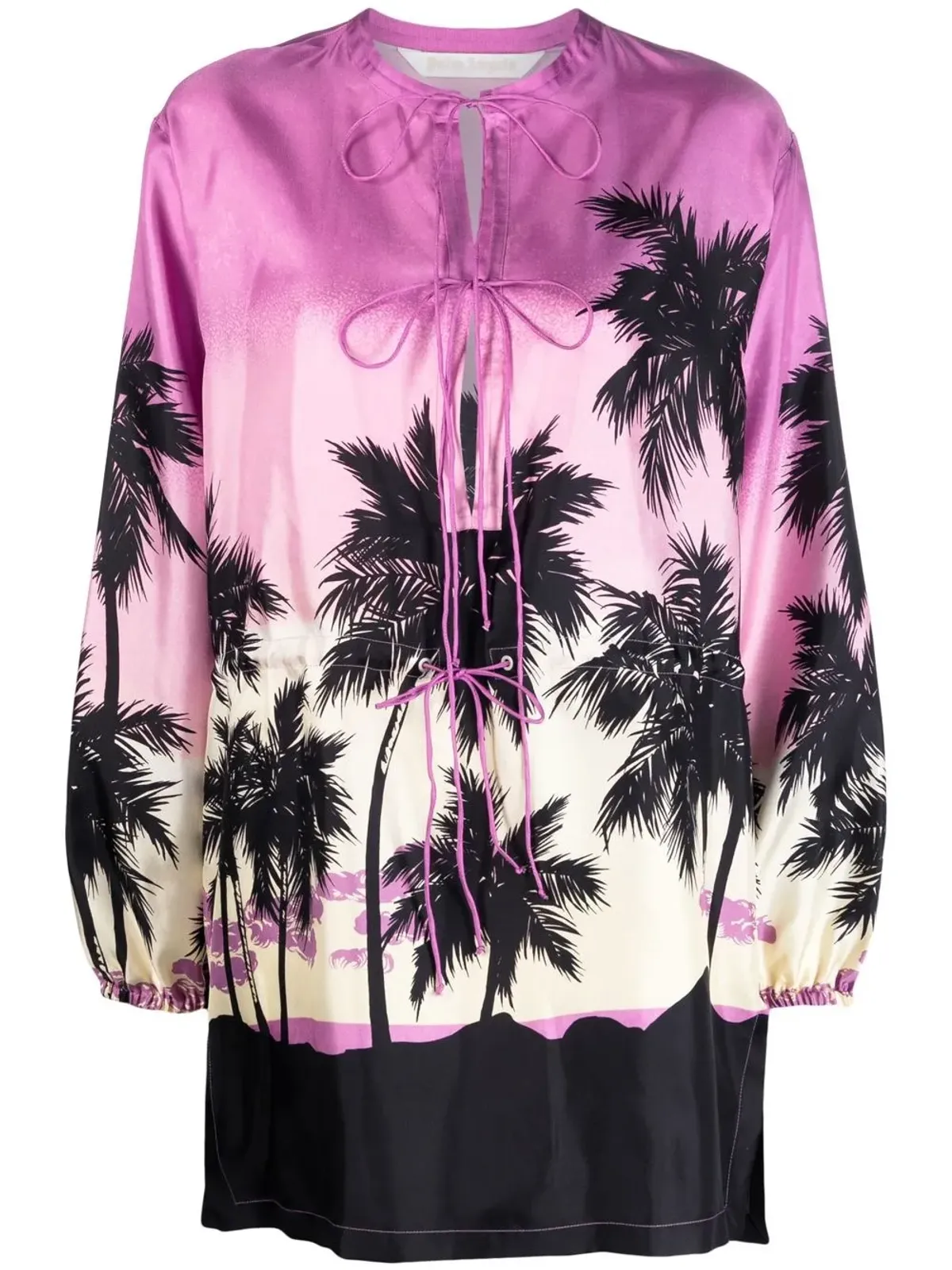 Palm Angels グラフィックプリント ロングスリーブ ブラウス - パープル - 画像1