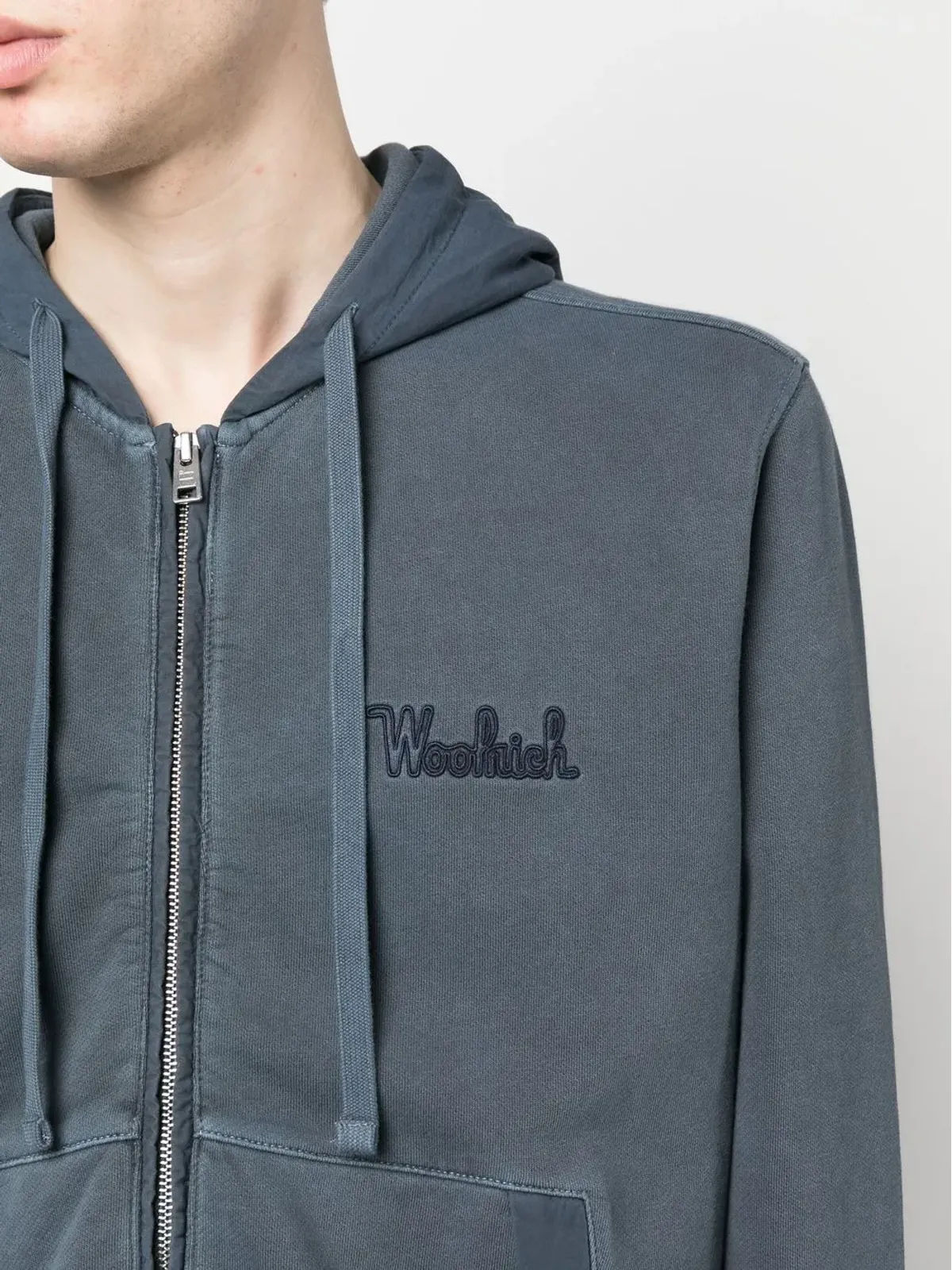 Woolrich 刺繍ロゴ コットン フーディー - 画像5