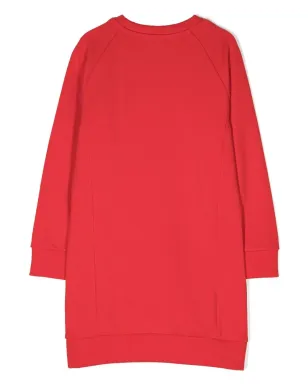 Balmain Kids 長袖ニットドレス - レッド - サムネイル2