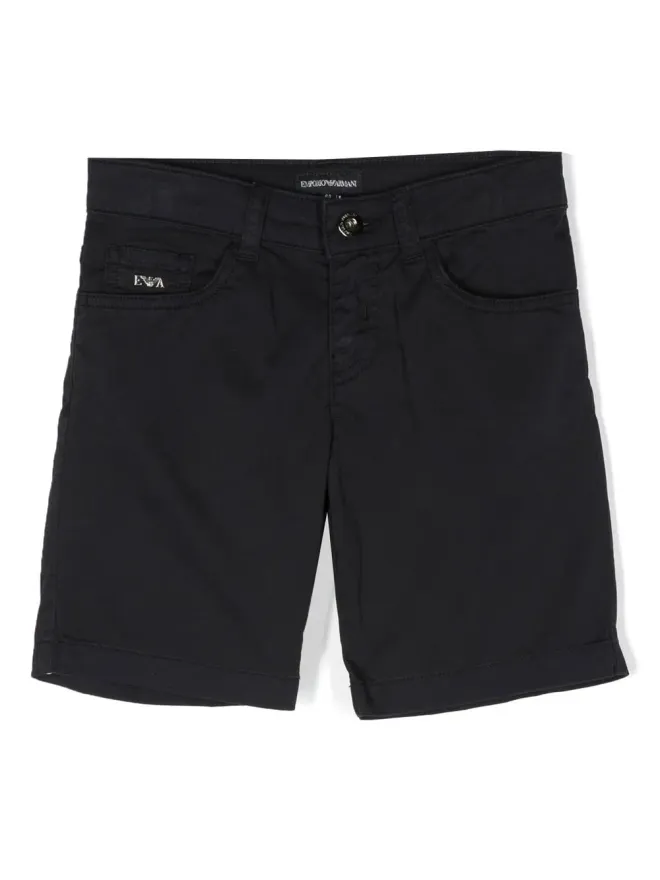 Emporio Armani Kids Emporio Armani Kids ロゴプレート付きファイブポケットショーツの商品画像