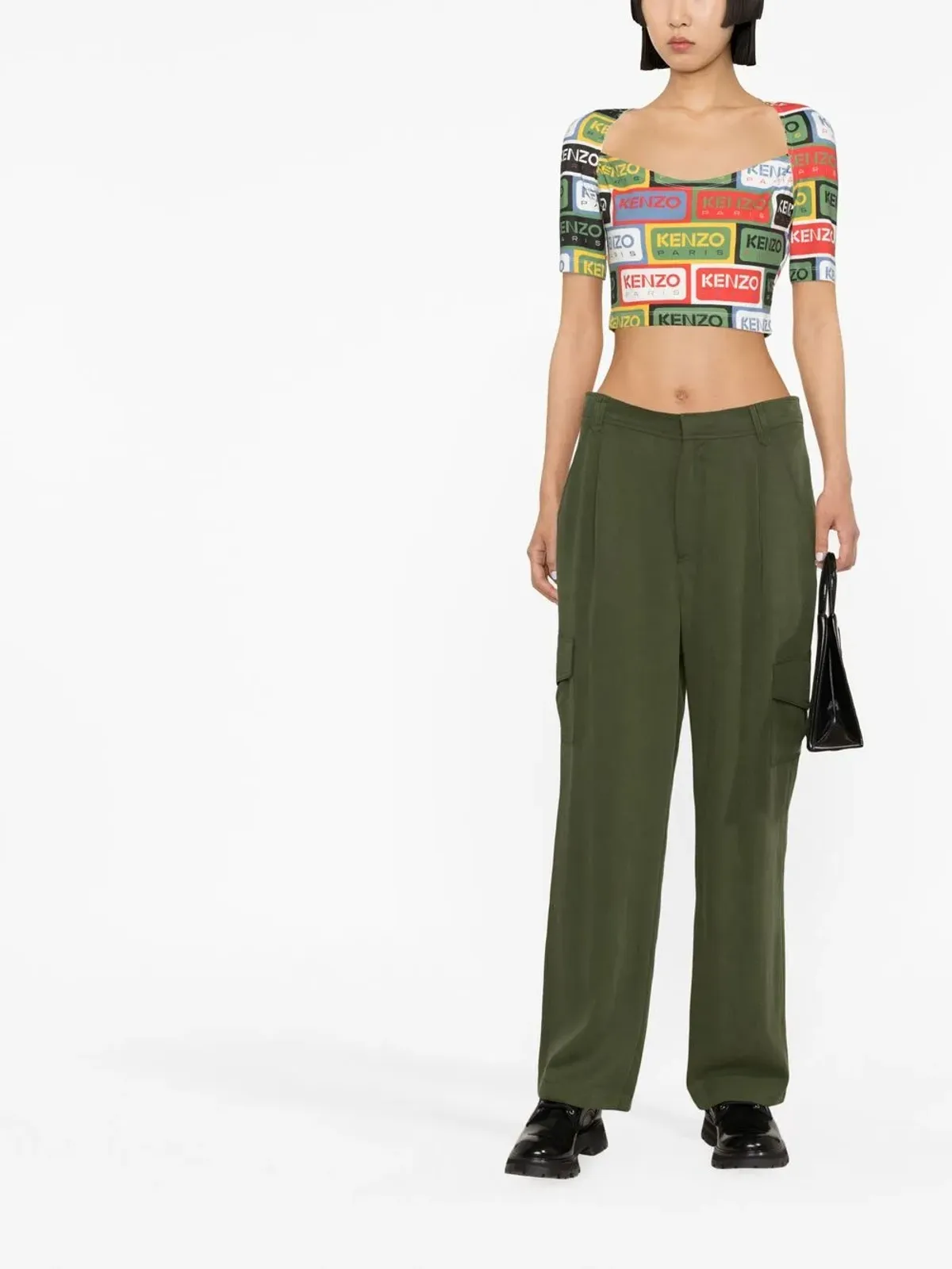 Kenzo ロゴプリント クロップトップ - 画像2