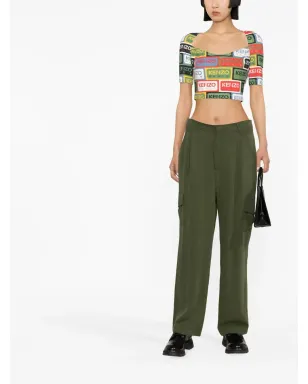 Kenzo ロゴプリント クロップトップ - サムネイル2
