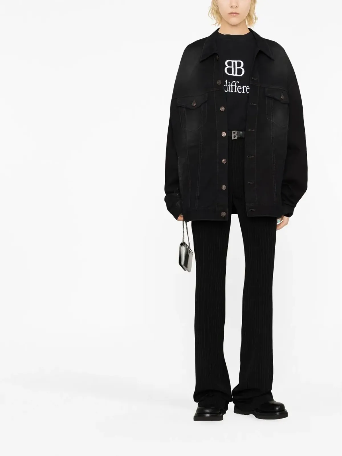 Balenciaga ピンストライプ ストレートレッグパンツ - 画像2