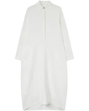 Jil Sander linen long-sleeve shirt dress - White - サムネイル1