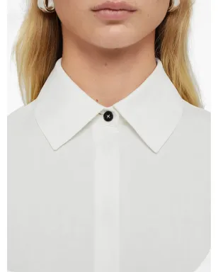 Jil Sander linen long-sleeve shirt dress - White - サムネイル5