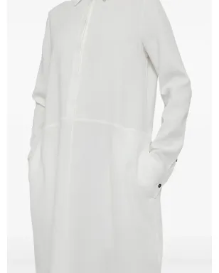 Jil Sander linen long-sleeve shirt dress - White - サムネイル4